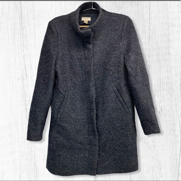 LOFT Charcoal Gray Zip Coat size medium - Picture 1 of 9